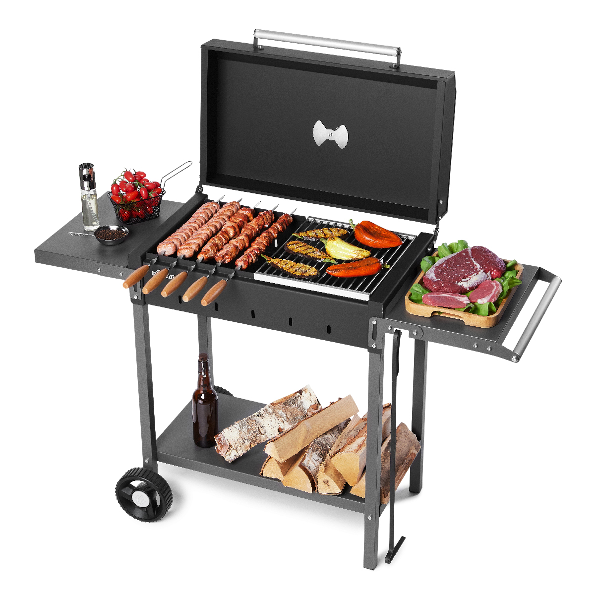 Фото Мангал Gratar МАН 203 с аксессуарами вид сбоку