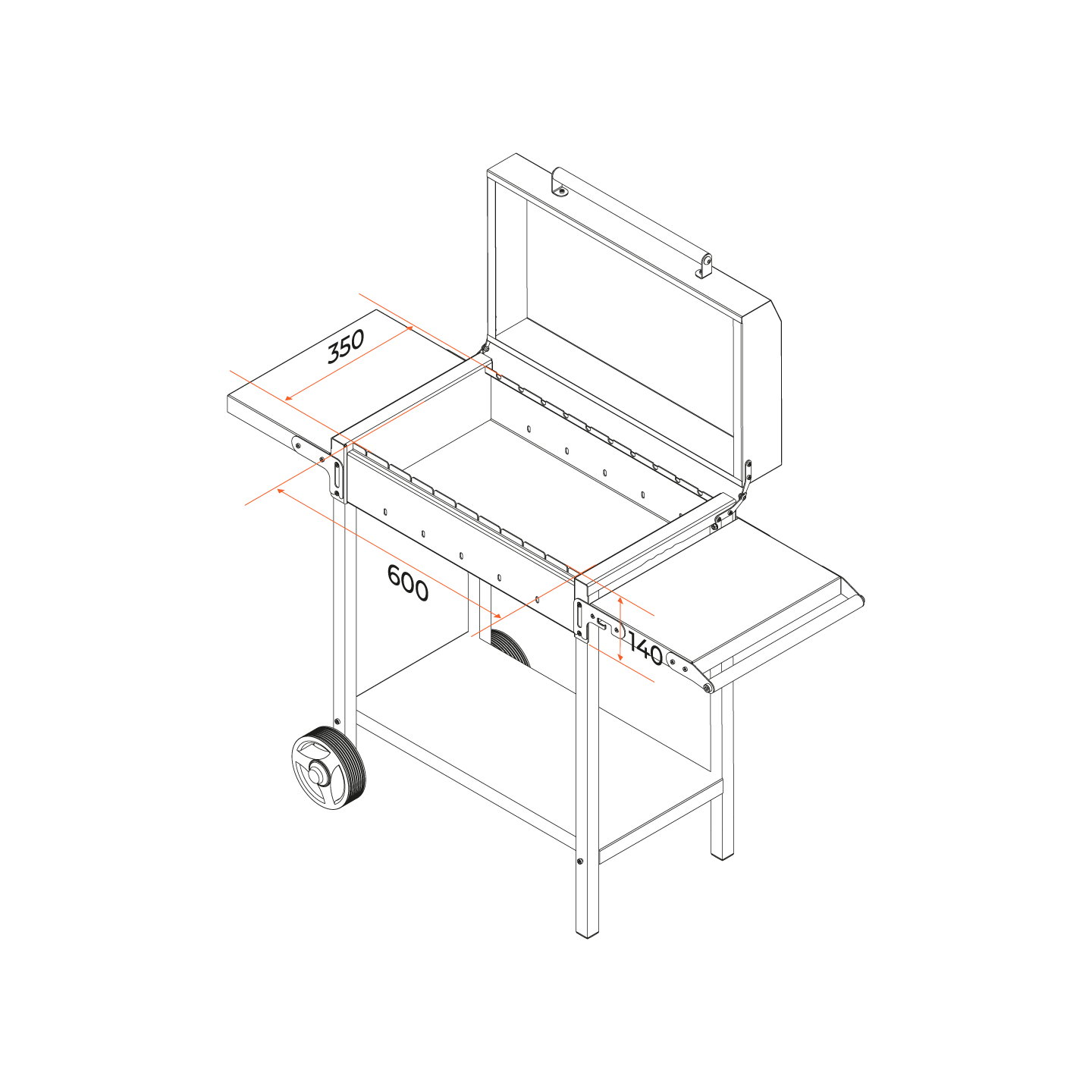Фото Мангал Gratar МАН 203 схема с размерами топки