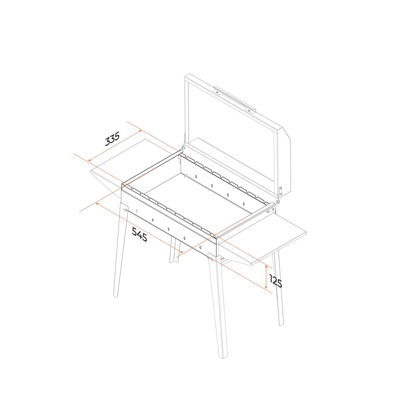 Фото Мангал Gratar МКЛ 600К схема с размерами топки