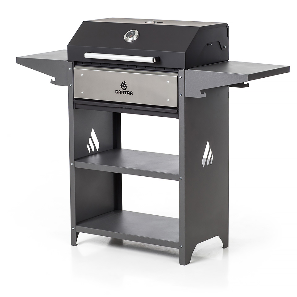 Фото Гриль-мангал Gratar FOB 2000 с закрытой крышкой вид сбоку